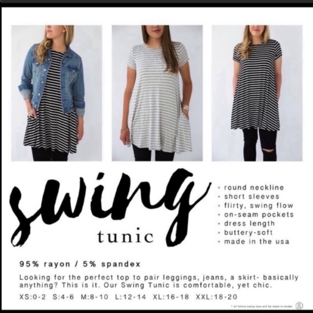 NEW Agnes & Dora Black Swing Tunic Dress Small